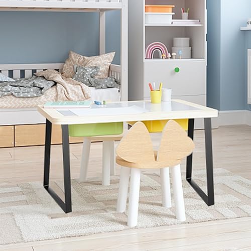 Miniatura 8 de VEVOR 16 inch Trapezoid Steel Table Legs, Replacement Furniture Legs Set of 2 for DIY Coffee Tables, Modern Desks, Bench, Night Stands, Sofa, Max