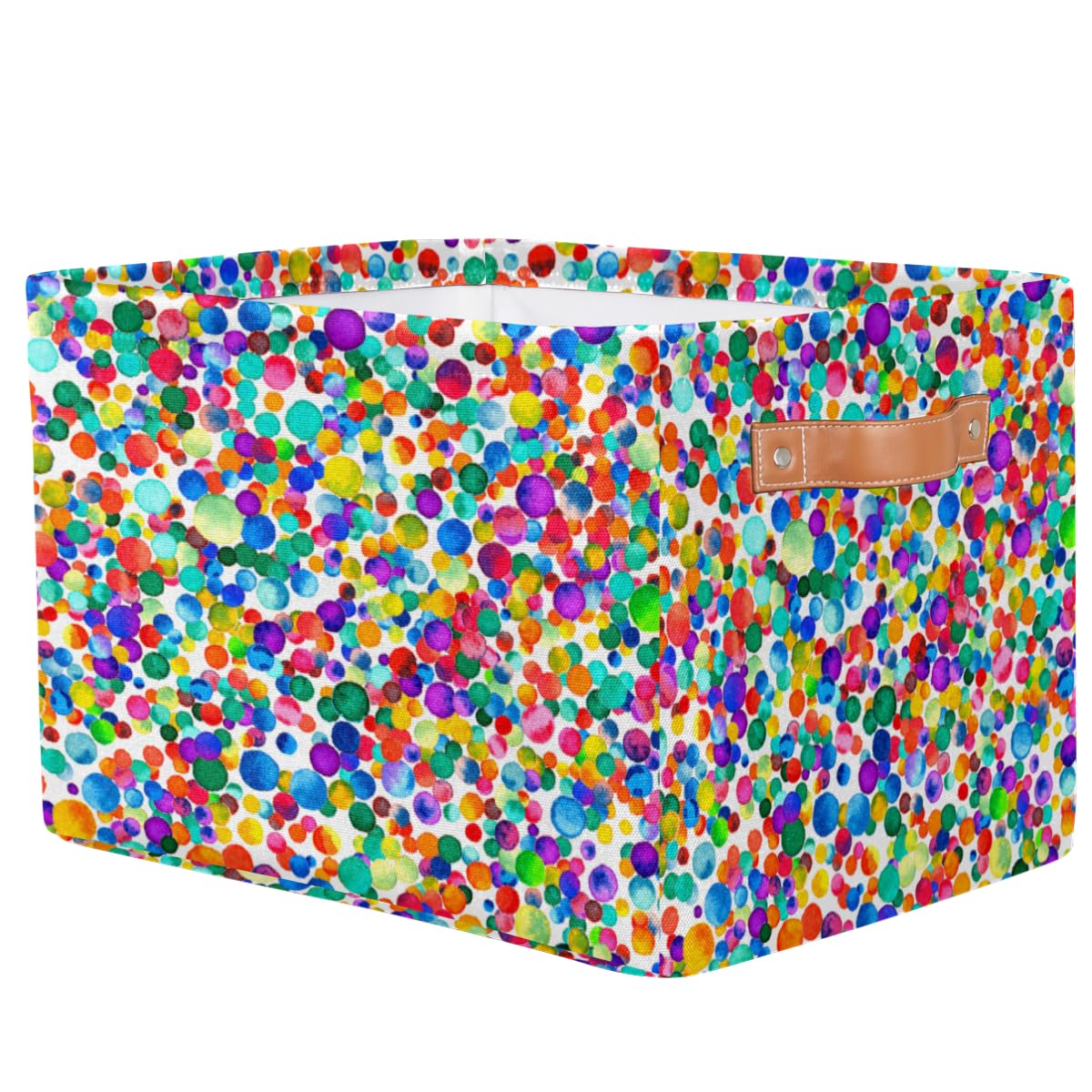 TropicalLife Große Aufbewahrungsbox, gepunktet, 2 Stück, faltbar, Stoff, Aufbewahrungskorb, Schlafzimmer, Zuhause, Büro, Kinderzimmer, Organizer für Spielzeug, Kleidung