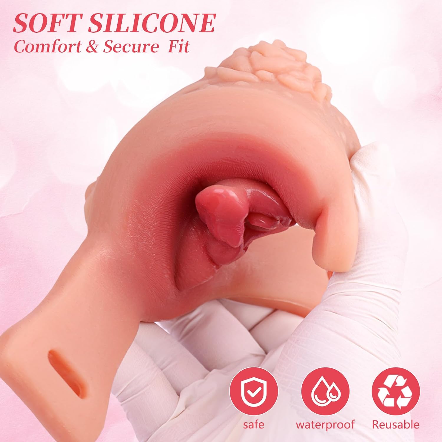 Female Wearable Clitoral Panty Masturbation Sex Grinder,Double-Sided Use Realistic Clitoral Stimulate Masturbator Sex Toy, Soft Silicone Prostate Massager Foreplay Sex Toys for Women Lesbian Couple