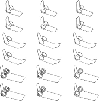18Pcs Yootones Water Key Spit Valve Spring Compatible with Trumpet Trombone Tenor Horn Instrument Parts Parts Silver