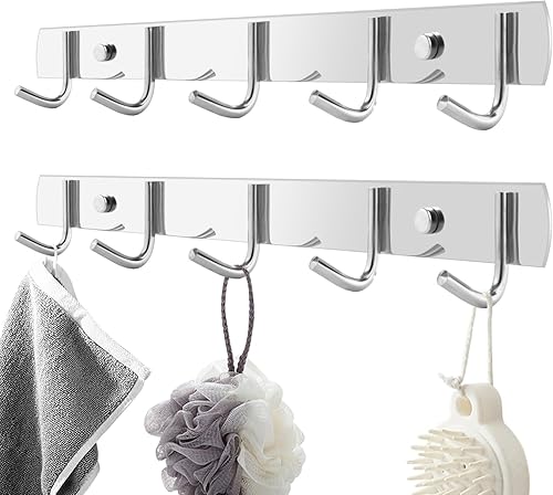 Ganchos de montaje en pared, (paquete de 2) para colgar sombreros, ganchos simples para toallas