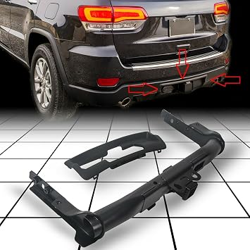 for Jeep for Grand Cherokee 2011-2020 Trailer Hitch Bezel Assembly Steel Rear Lower Black Powder-Coated 4-Towing Class 82212180AD GNT56214936