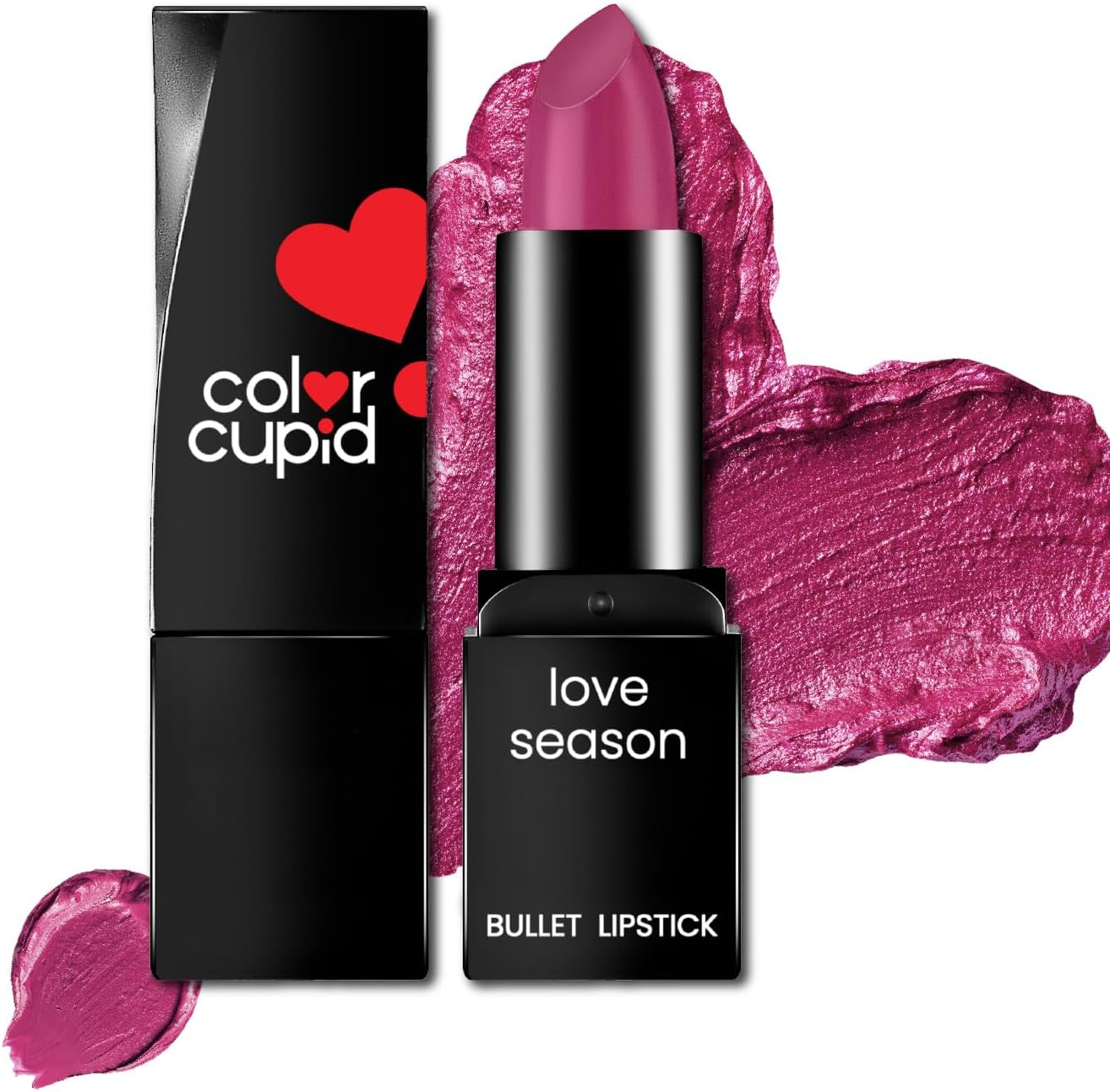 Color Cupid Velvety Intense Color 12-Hour Stay Bullet Lipstick | Infused with Hyaluronic Acid & Jojoba Oil | Transfer proof & Smudge Proof | Love Season | Rose Bloom | 4.1g