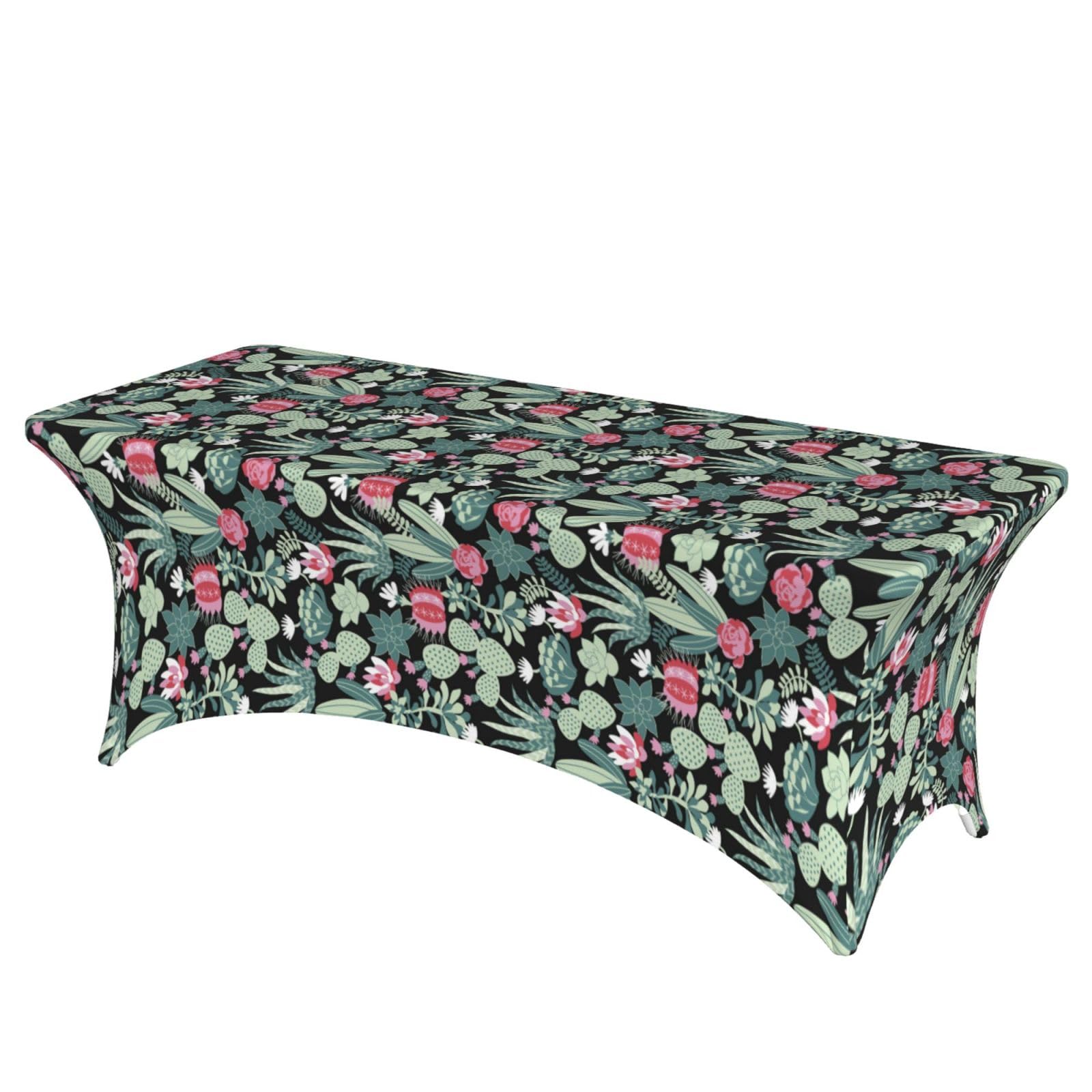 ERCgad Cactus Print Rectangular Tablecloth Dining Banquet Party Events Home Celebration Table Cover