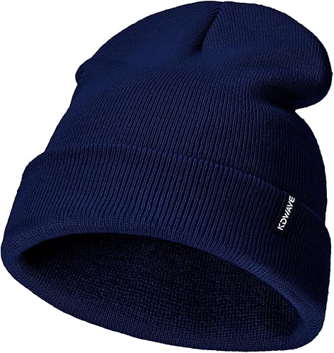 Gorros de lana para mujeres y hombres, unisex, de punto suave, con puños, diseño de calavera, elástico, color sólido, sombreros de invierno