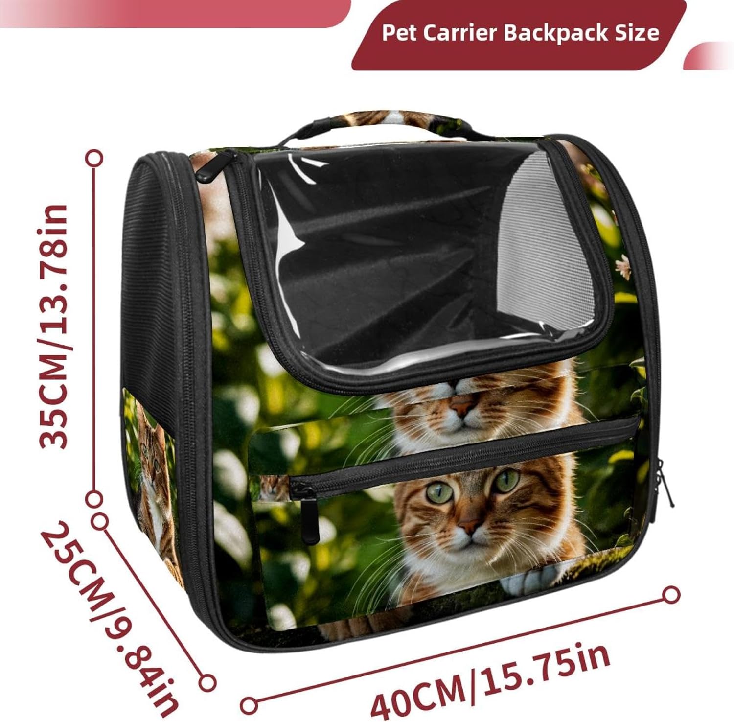 Cats (3) Cat Backpack Carrier, Large Pet Backpack for Medium Small Dog Cat Puppy Kitty Bunny