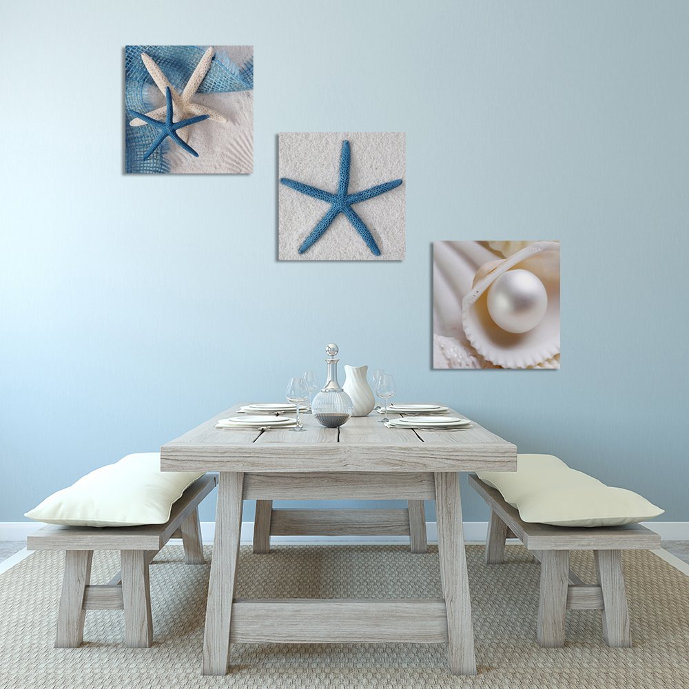Decorazione da parete per spiaggia Mare Oceano Decor Spiaggia Tela Wall Art Immagini per Soggiorno Camera da letto Offico Galleria incorniciata Bagno Quadri Stampe su tela Wall Art Sunshine Beach