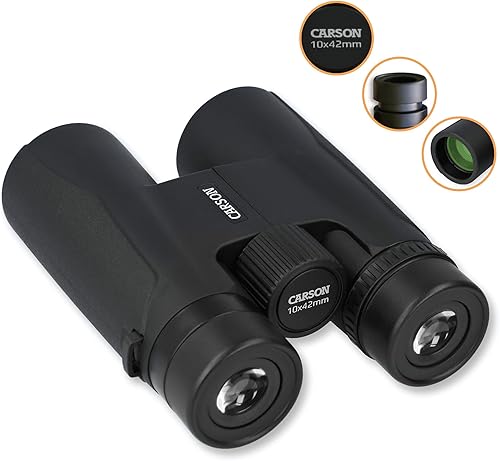 Miniatura 2 de Carson Makalu - Prismáticos de techo ligeros y portátiles de tamaño completo de 0.394 x 1.654 in para caza, observación de aves, eventos deportivos,