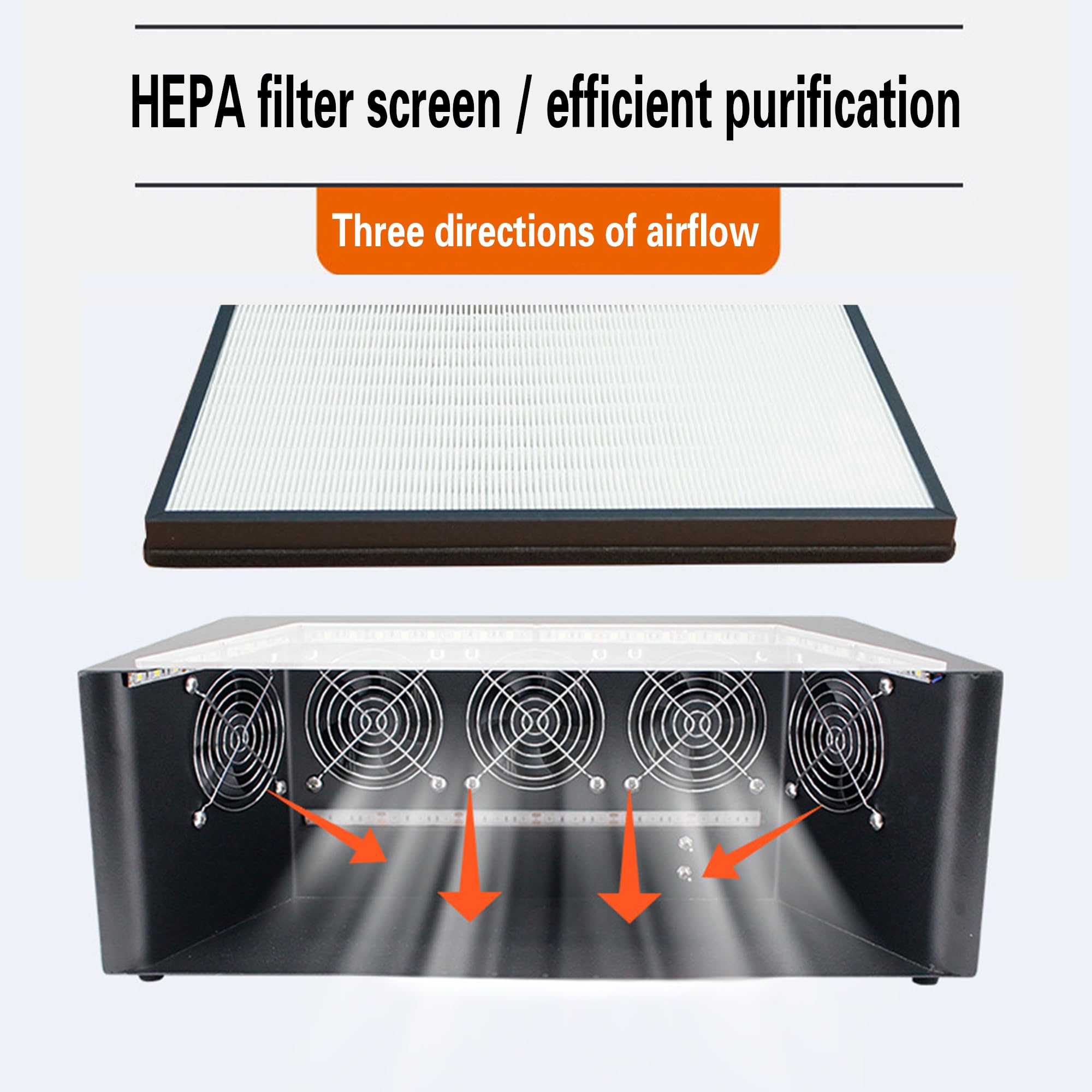 Vertikale Laminar Flow Haube mit HEPA-Filter für Labor- und Werkstattgebrauch, kratzfestes und korrosionsbeständiges Design