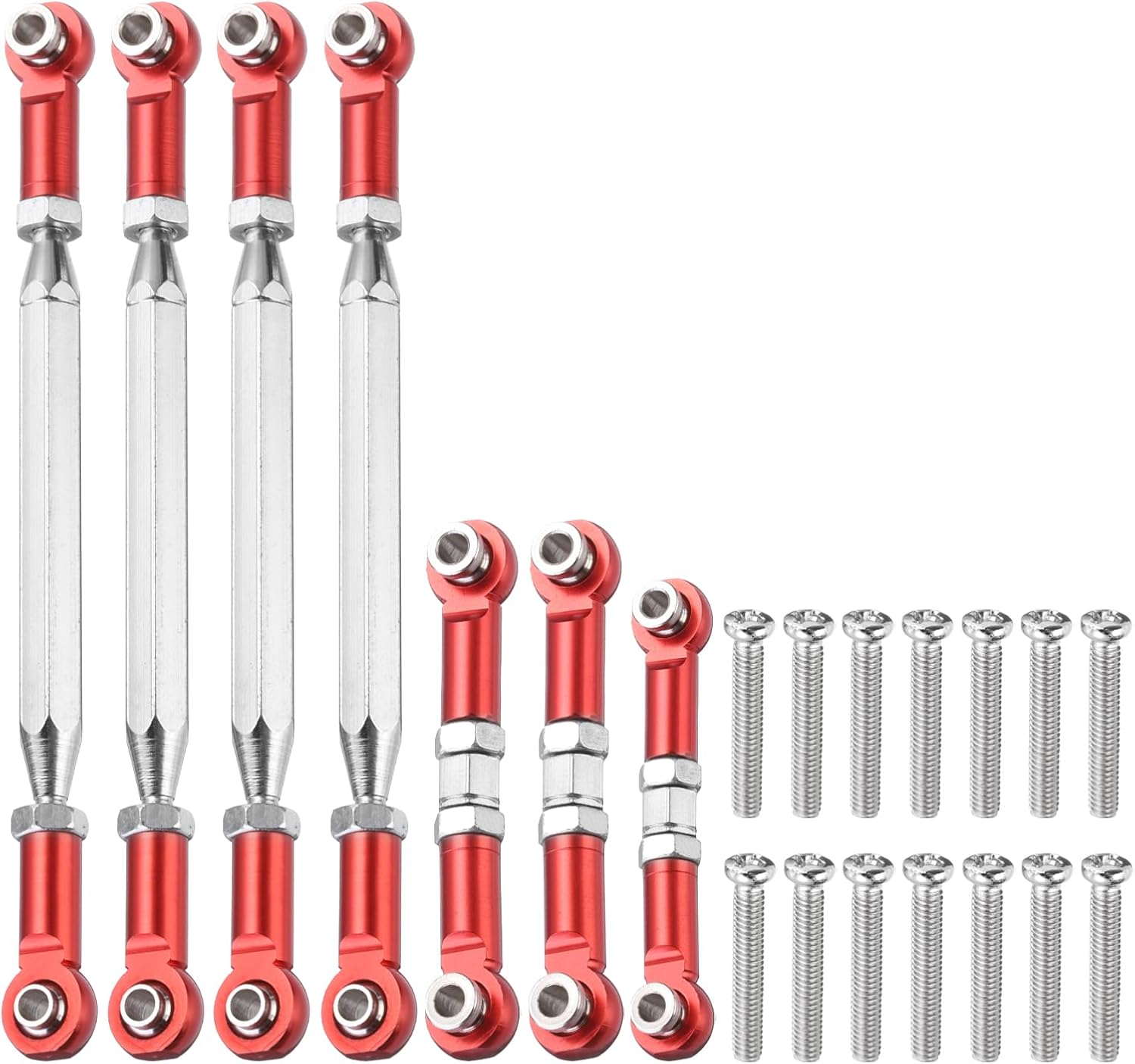 MECCANIXITY Adjustable Turnbuckles Camber Link Linkages Aluminum Alloy Upgrade Parts RC Car Steering Pull Rod Servo Linkages Tie Rod for 14401 1/14 RC Car Crawler,Blue