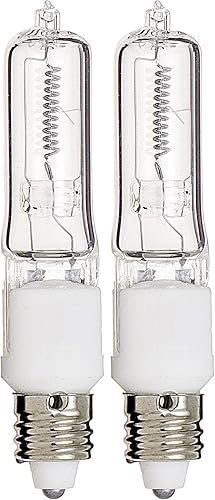 Satco S3484 - Bombilla base T4 E11 (1tarjeta, 120 V, 75 W, 2 unidades), transparente