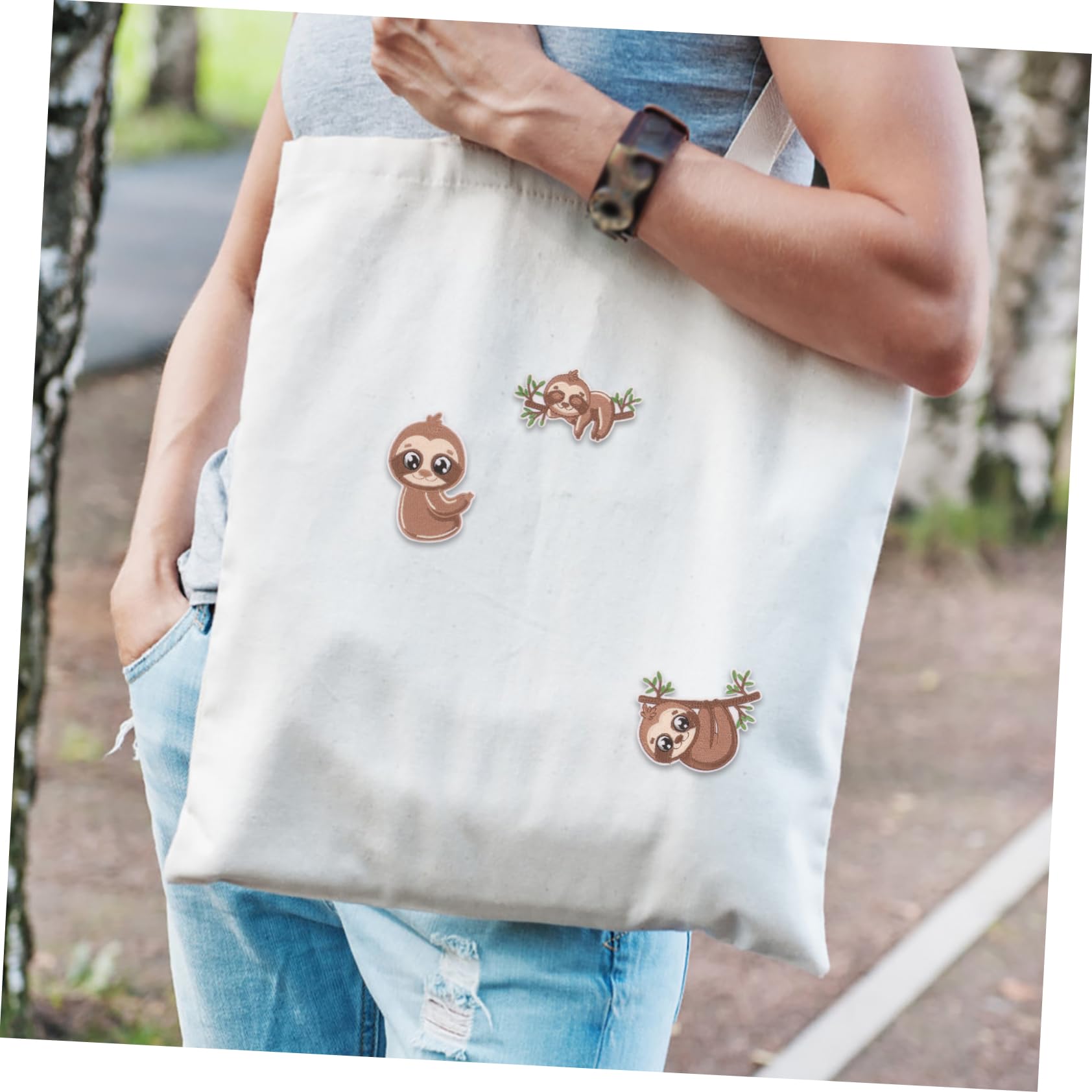 NUOBESTY 40stücke Aufnäher Zum Aufbügeln Form Von Niedlichen Sloths Dekorative Flicken Für Kleidung Hüte Und Taschen Zum Reparieren Und Verzieren Von Textilien