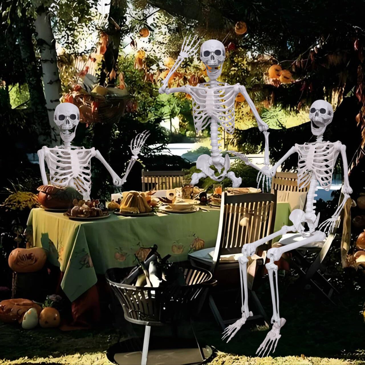 Lebensgroßes Halloween Skelett 90cm - Gruselige Deko Für Garten & Haus