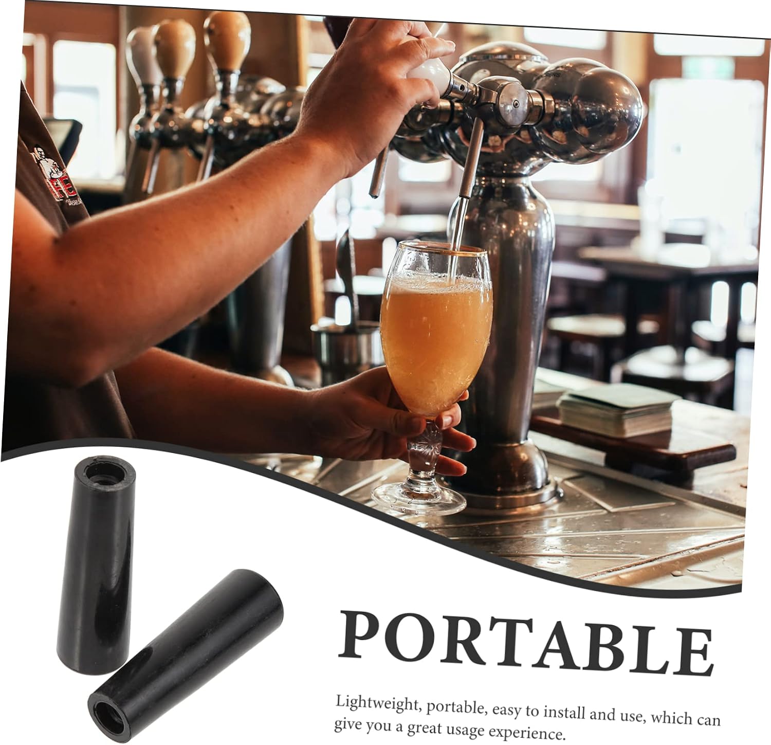 Cabilock 2pcs Replacement Faucet Handles for Keg Beer Tap Handle Stylish Design Ergonomic Grip
