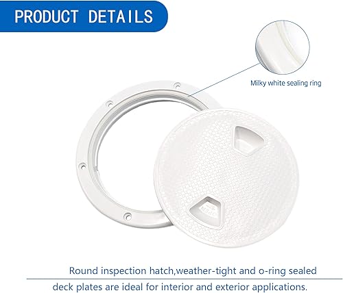 Miniatura 3 de BBH Tapa redonda antideslizante para barco marino de 4 pulgadas6 pulgadas8 pulgadas, con cala desmontable