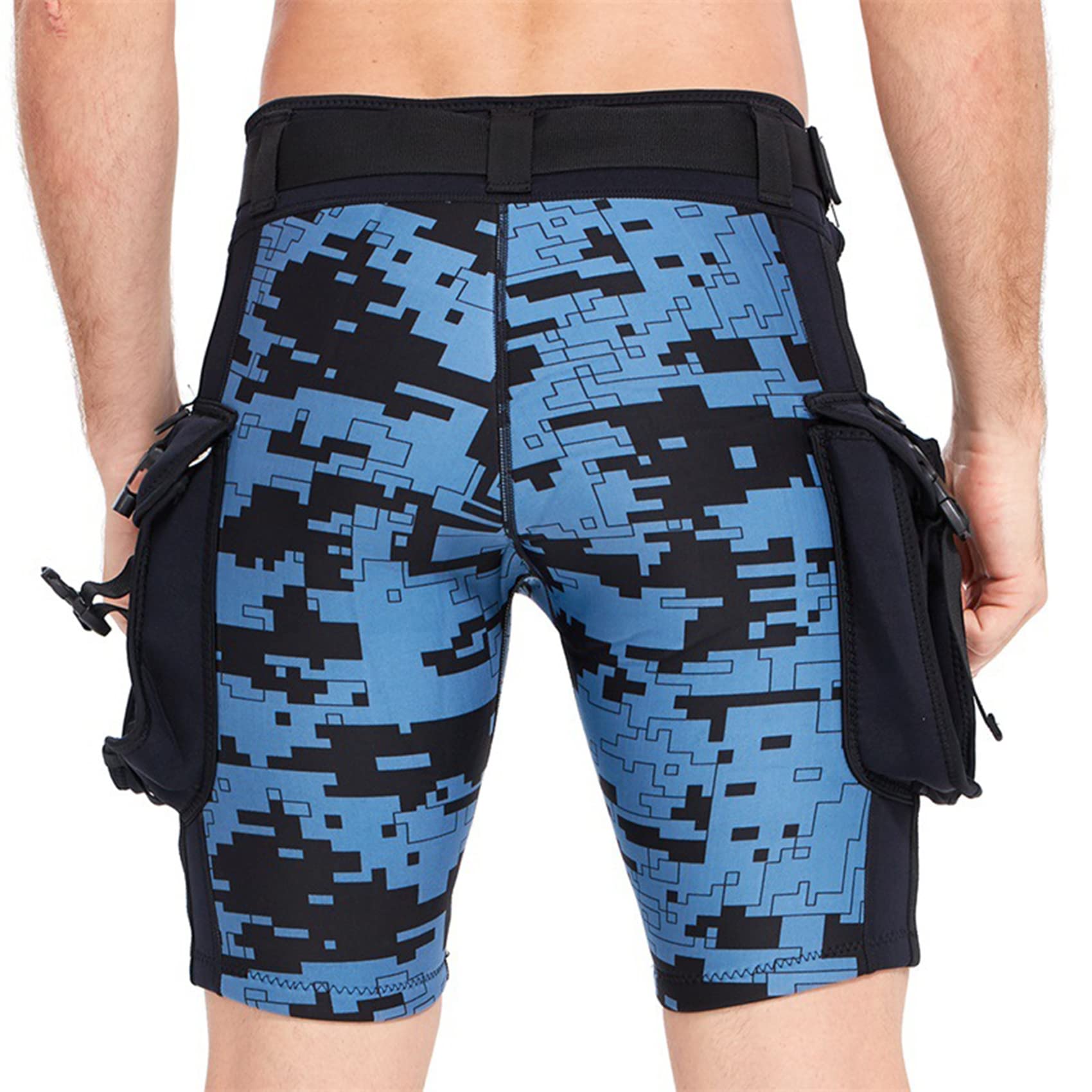 Pantaloncini da immersione mimetici in neoprene da 2,5mm, muta elastica regolabile per uomo e donna, pantaloncini per attrezzatura subacquea ispessiti,per lo snorkeling e il surf
