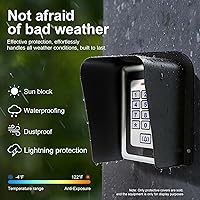 Vista 3 de Doorbell Rain Cover Black Metal Cold Rolled Steel Shell Protector for Doorbell Video Doorbell Electronic Access Control Cover Outdoor Keypad Shield