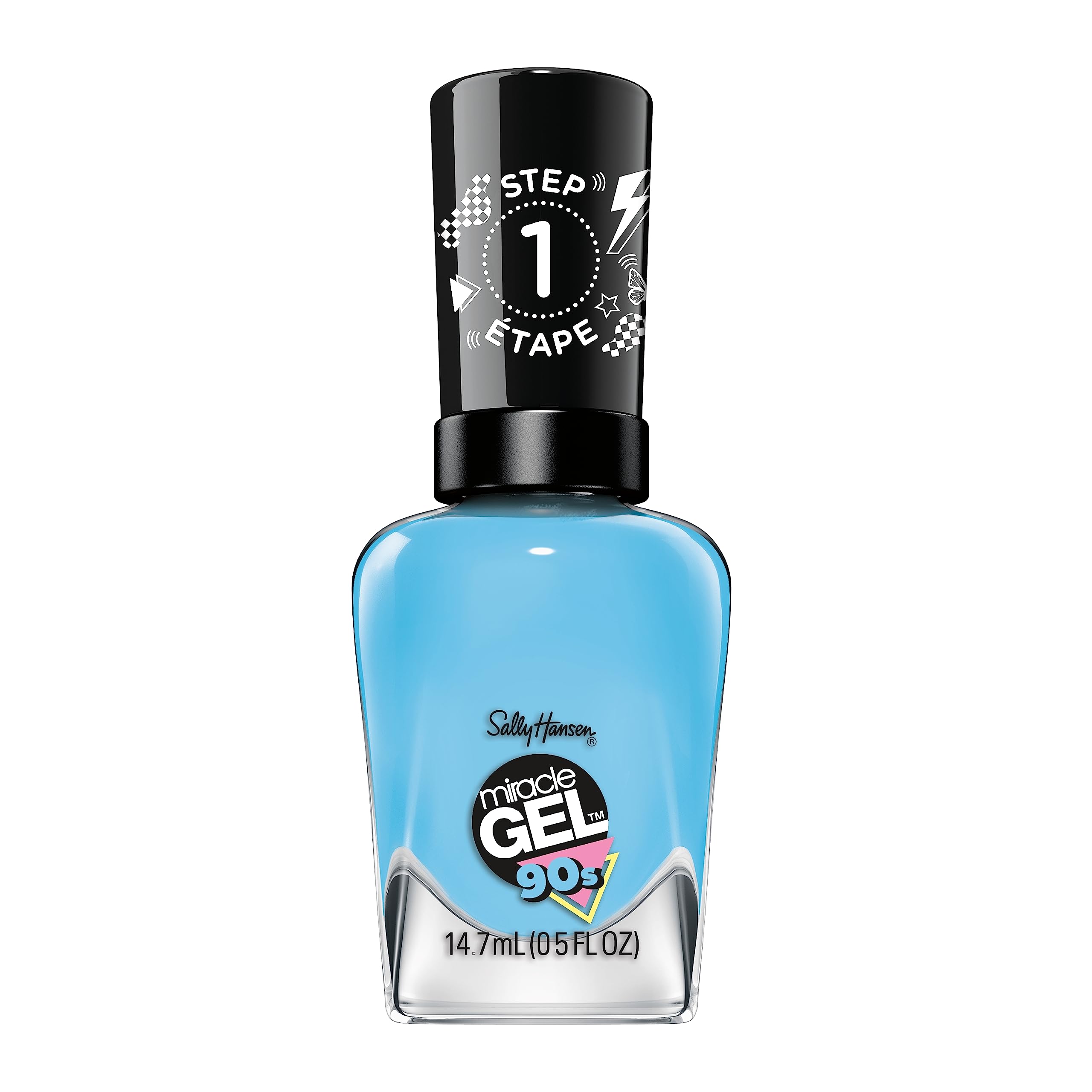 Miracle Gel 90s - 886 Did I Blue That? by Sally Hansen for Women - 0.5 oz Nail Polish