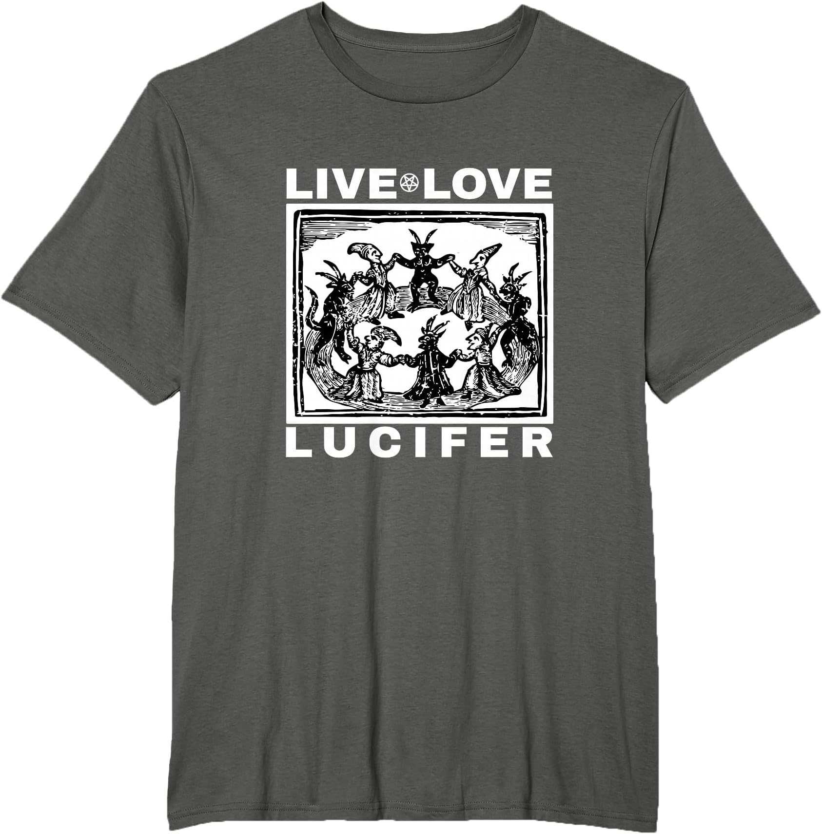 Hail Satan Live Love Lucifer with Dancing Demons Original T-Shirt