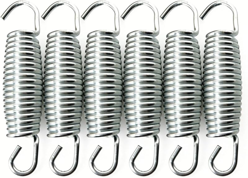 Rampoline Springs 3.9 Inch 6-Pack with Spring Tool, Heavy Duty Rust-Proof Replacement Springs, Sturdy Galvanized Steel Parts for Outdoor Garden Backyard Fun, Universal Fit Safety Accessories