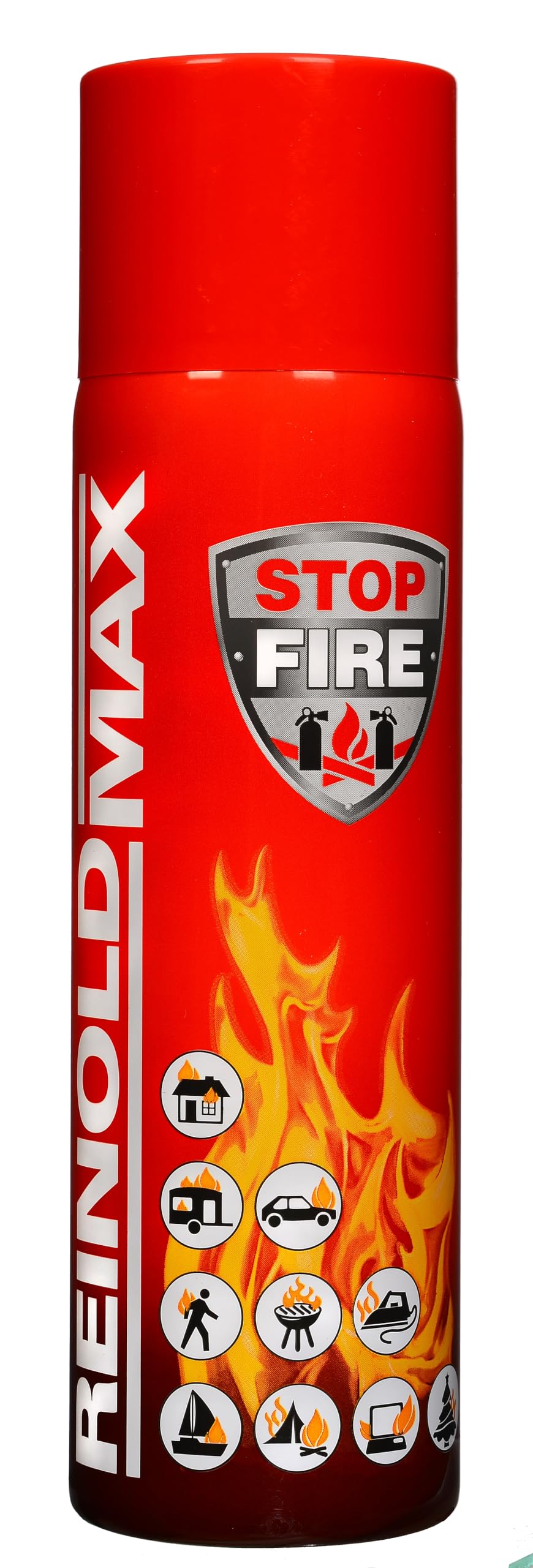 ReinoldMax Petit Extincteur Maison Tous Feux | Mini Extincteurs Incendie aérosol | Extincteurs ABF, Extincteur feu Electrique | Extincteur Domestique 5 in 1 500ml