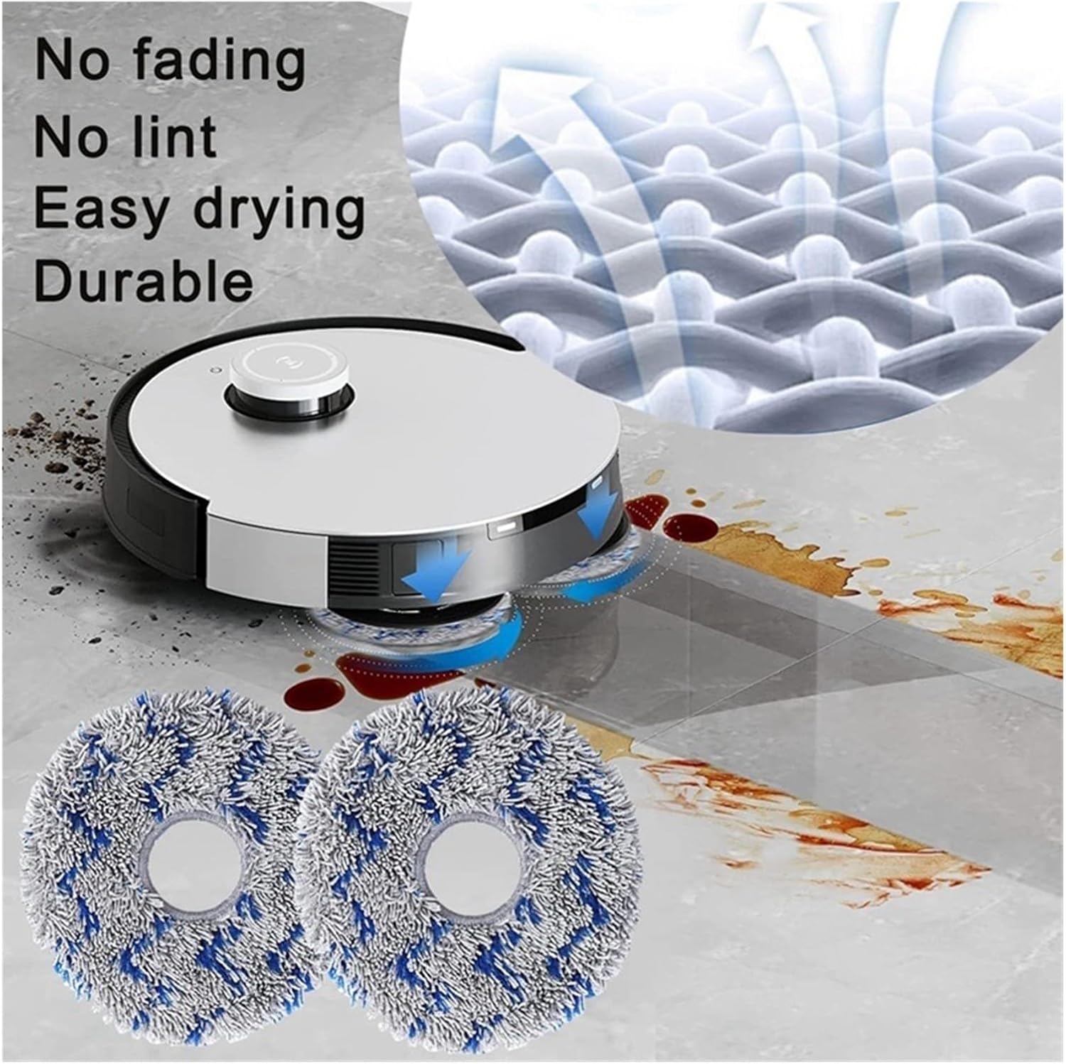 Mop Cloth Compatible for Ecovacs T10 Turbo/Deebot X1 / Omni / X1 Turbo Vacuum Cleaner Replacement