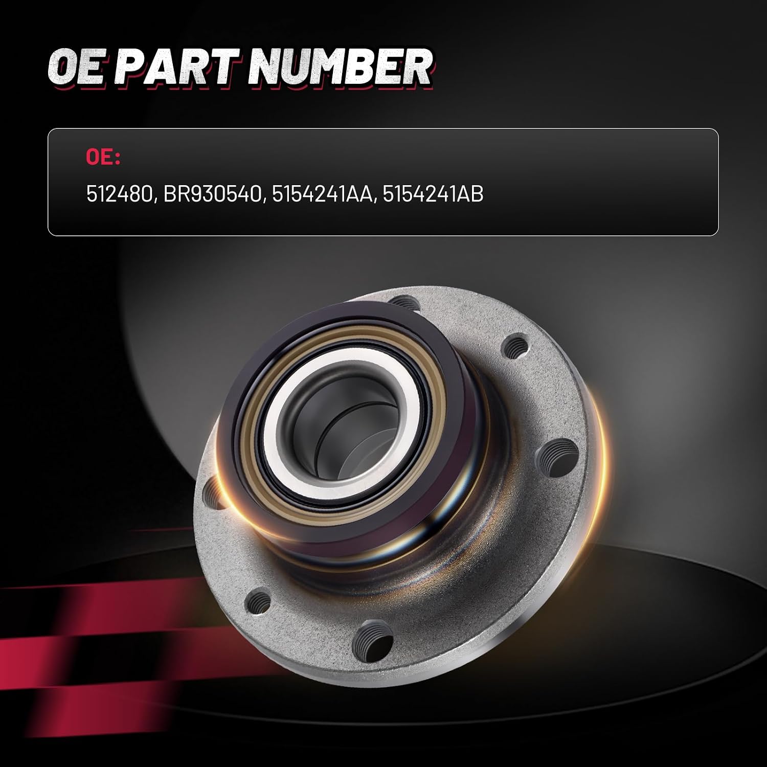 512480 2PCS BDFHYK Rear Wheel Bearing and Hub Assembly