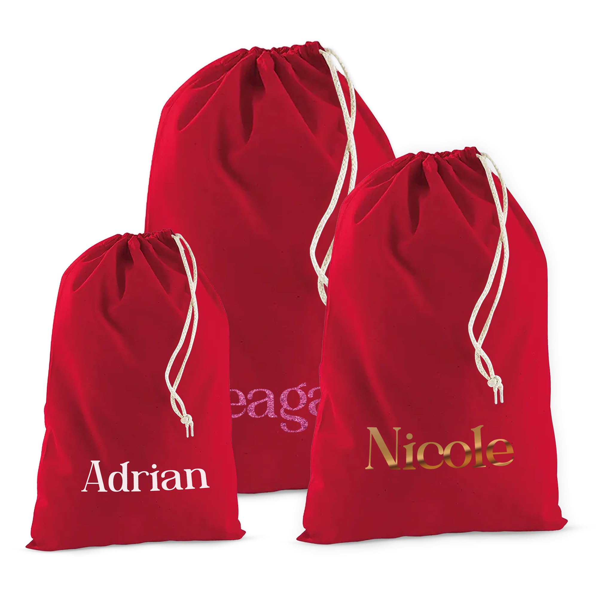 Print Maniacs Red Personalised Dad Santa Sacks Gifts For Dad, Personalised Santa Sack With Stocking, Santa Sack Adults, Stocking Santa Sack, Christmas Stocking Gifts For Dad From Daughter, Son, Wife
