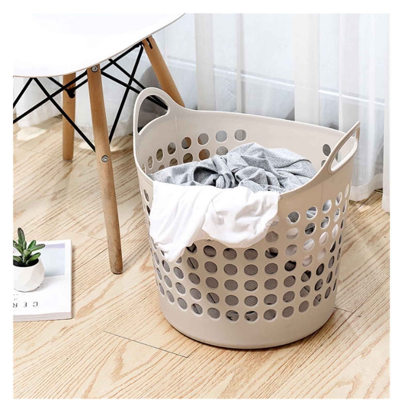 Tonsooze Grote wasmand opvouwbare wasmand met handvat, grote