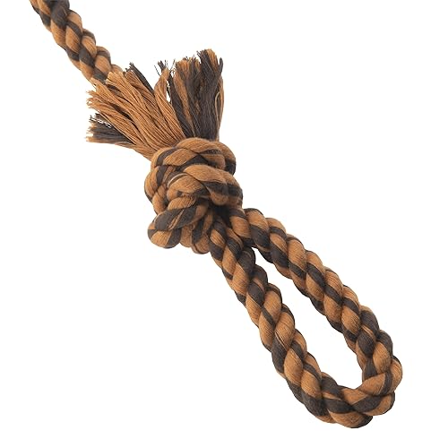 Miniatura 3 de Carhartt Pet Toys - Tirador de cuerda para perro con bola de goma, tirador duradero para perros, color marrón y marrón oscuro