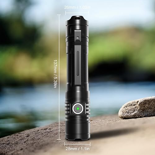 Miniatura 2 de APLOS Linterna T09 de 3000 lúmenes altos, 6 modos, linterna táctica LED súper brillante, IP68, bolsillo, luz de flash EDC para camping, emergencia,