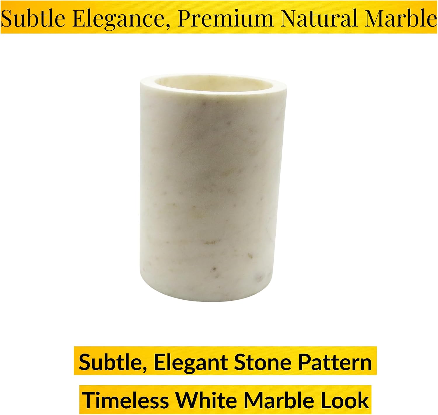 Gift For Wine Lover, 1.45 Litre Beverage Chiller, Marble Wine Cooler Bucket, White Kitchen Utensil Holder, Countertop Utensil Crock, Decorative Marble Holder, Kitchen Vase For Utensils image 4