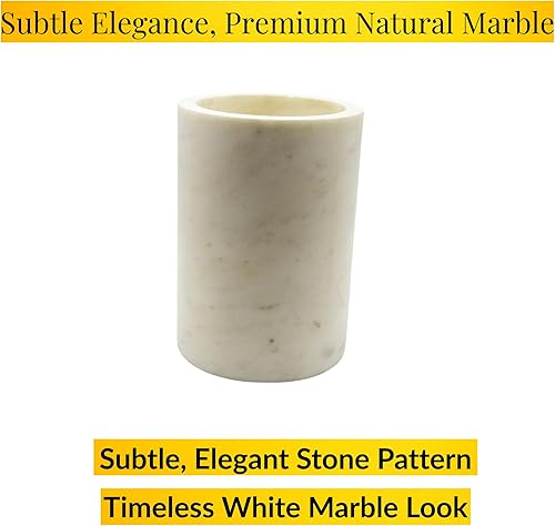 Miniatura 4 de Enfriador de vino de mármol blanco, soporte para utensilios hecho a mano de 7 pulgadas y jarrón decorativo, enfriador de champán, regalo de bar y