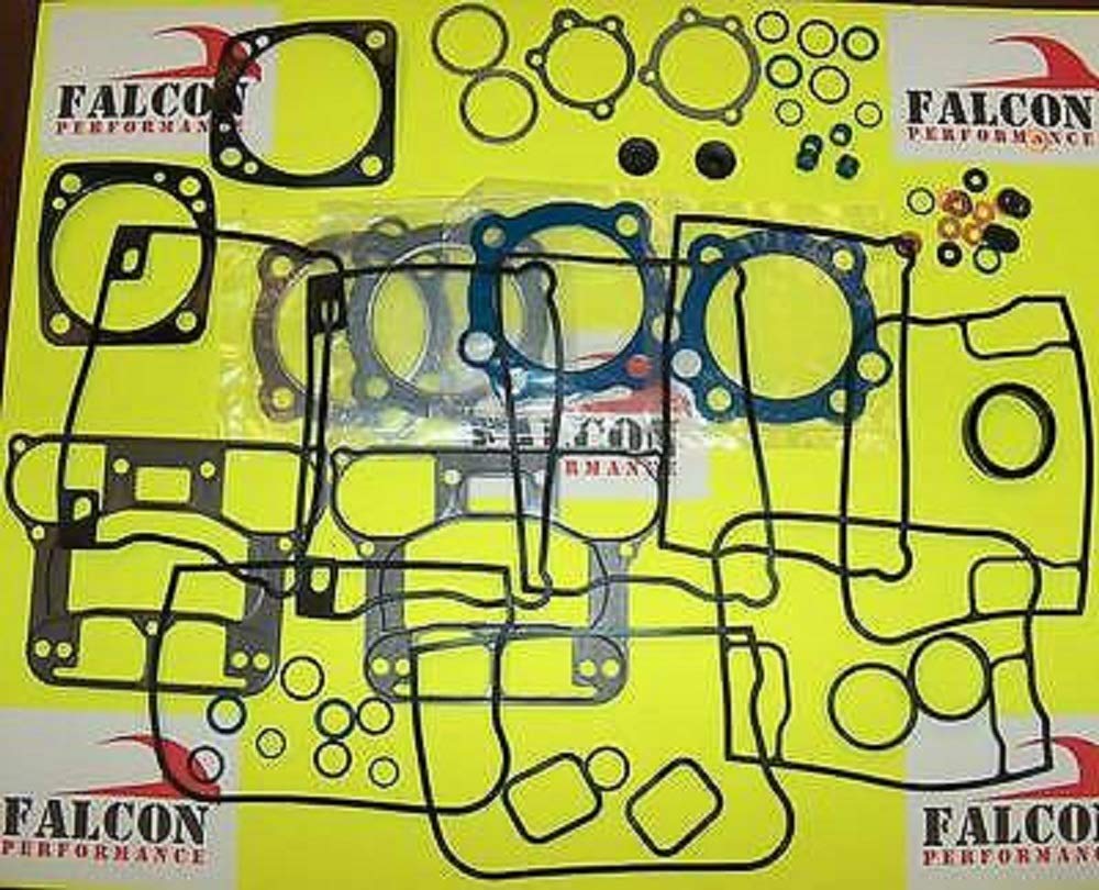 Upper or Top End Gasket Set Compatible with 1984-91 Harley Evo 1340 Big bore w/Teflon & Carbon Head Gaskets