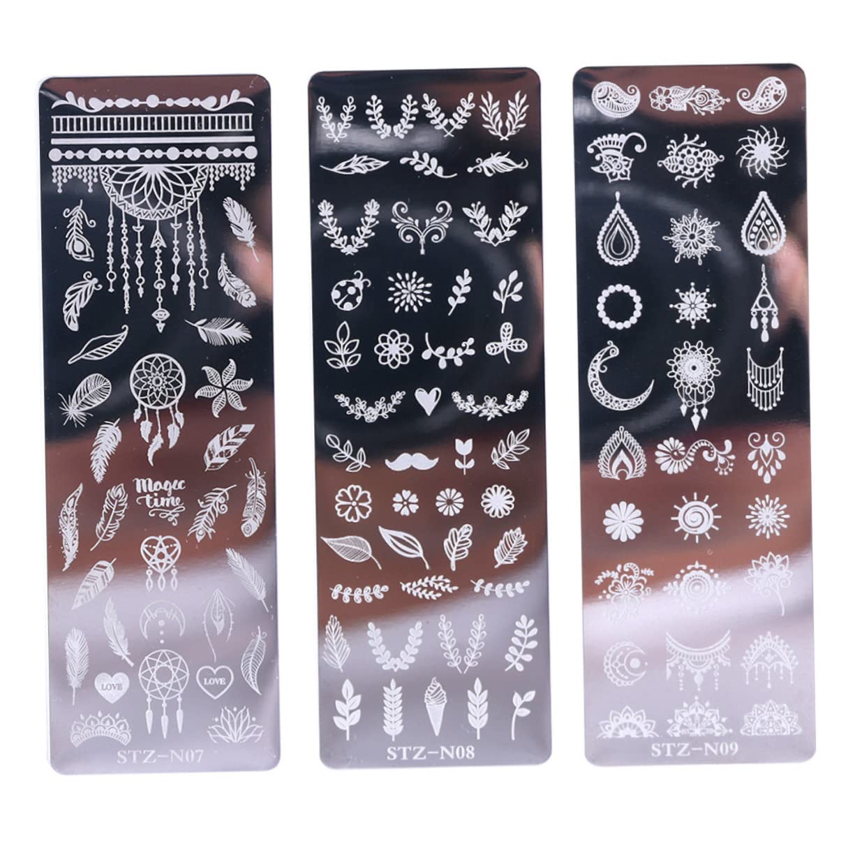 Healeved 18pezzi Piastre Per Stamping Unghie Inossidabile Con Motivi Di Fiori e Farfalle Di Template Per Nail Art Elegante e Creativo Per Manicure e Occasioni Speciali
