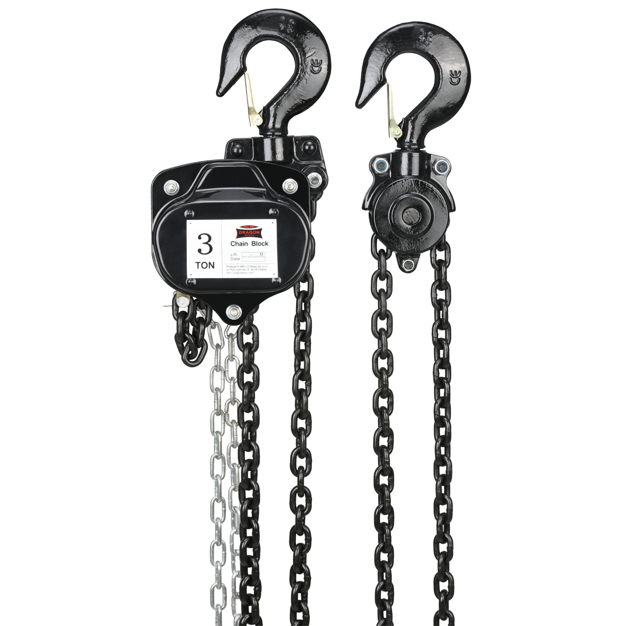 Dragon Winch Flaschenzug Seilzug Kettenzug Hebezug Ratschenzug 3000 kg mit robuste Stahlkette | 6 m Hubhöhe | 3T/3000KG Tragkraft | Handkettenzug 3T/6M