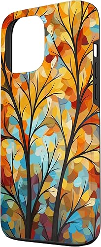 Miniatura 2 de iPhone 13 Pro Max Otoño y otoño, hojas coloridas, color otoño árbol caso