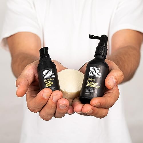 Miniatura 2 de Kit de crecimiento de barba para hombres, con suero y bolígrafo activador de folículos, spray de vitaminas para raíces, barra de champú
