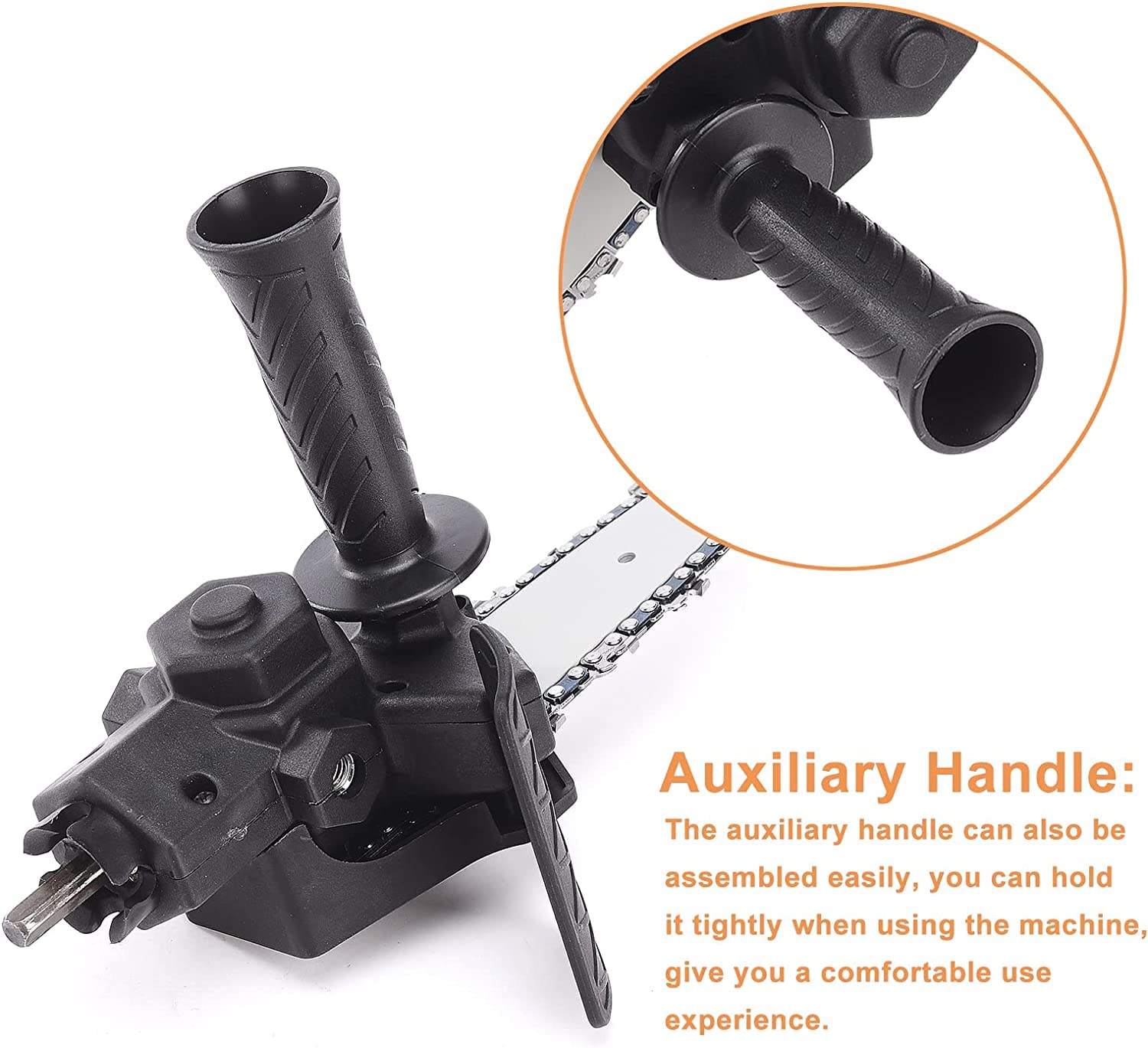 Adaptador de Taladro a Sierra Cabezal de Conversión de Sierra de Fácil Montaje Portátil Antideslizante para Carpintería (Para taladro eléctrico de 6 pulgadas)