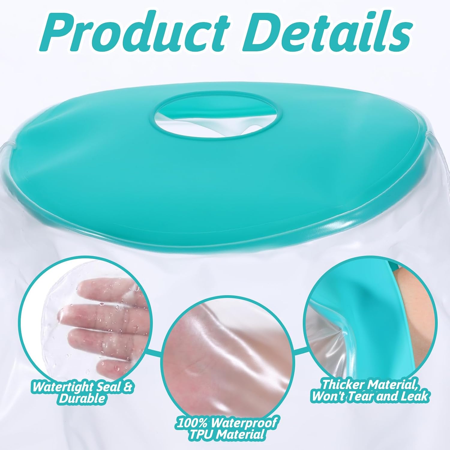 Waterproof Hand Cast Cover for Shower Adult, Reusable Bandage Sleeve Bags, Waterproof Cast Covers for Shower Arm, Comfortable Watertight Protection for Hands, Fingers, Wrists