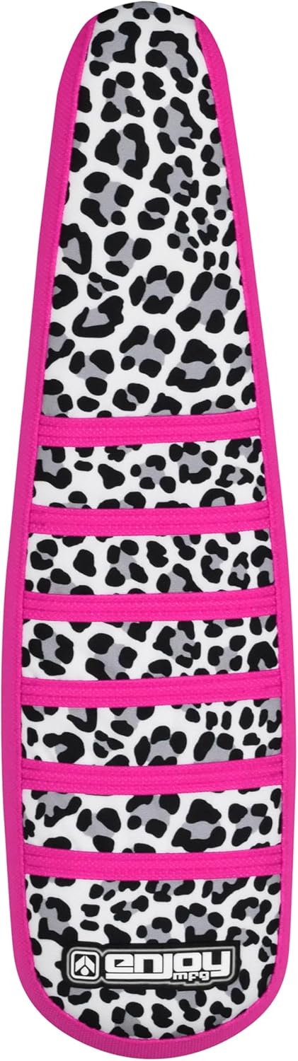 Enjoy Mfg Seat Cover - Compatible with Super73 Z-Series, Z1, ZX & Z Miami eBike - Leopard top Ribbed - #378 (Purple Sides/Leopard top/Purple Ribs)