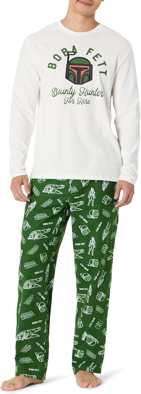 Amazon Essentials Disney | Marvel | Star Wars Men's Flannel Pajama Sleep Sets