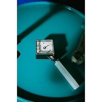 Groz 55-Gallon Drum Level Indicator, 3/4 NPT Bung Mount with Planetary Gear Float and Air Release Venturi, 0-55 Gallon Scale for Oil, Fuel, Coolant and Water Drums (48003)