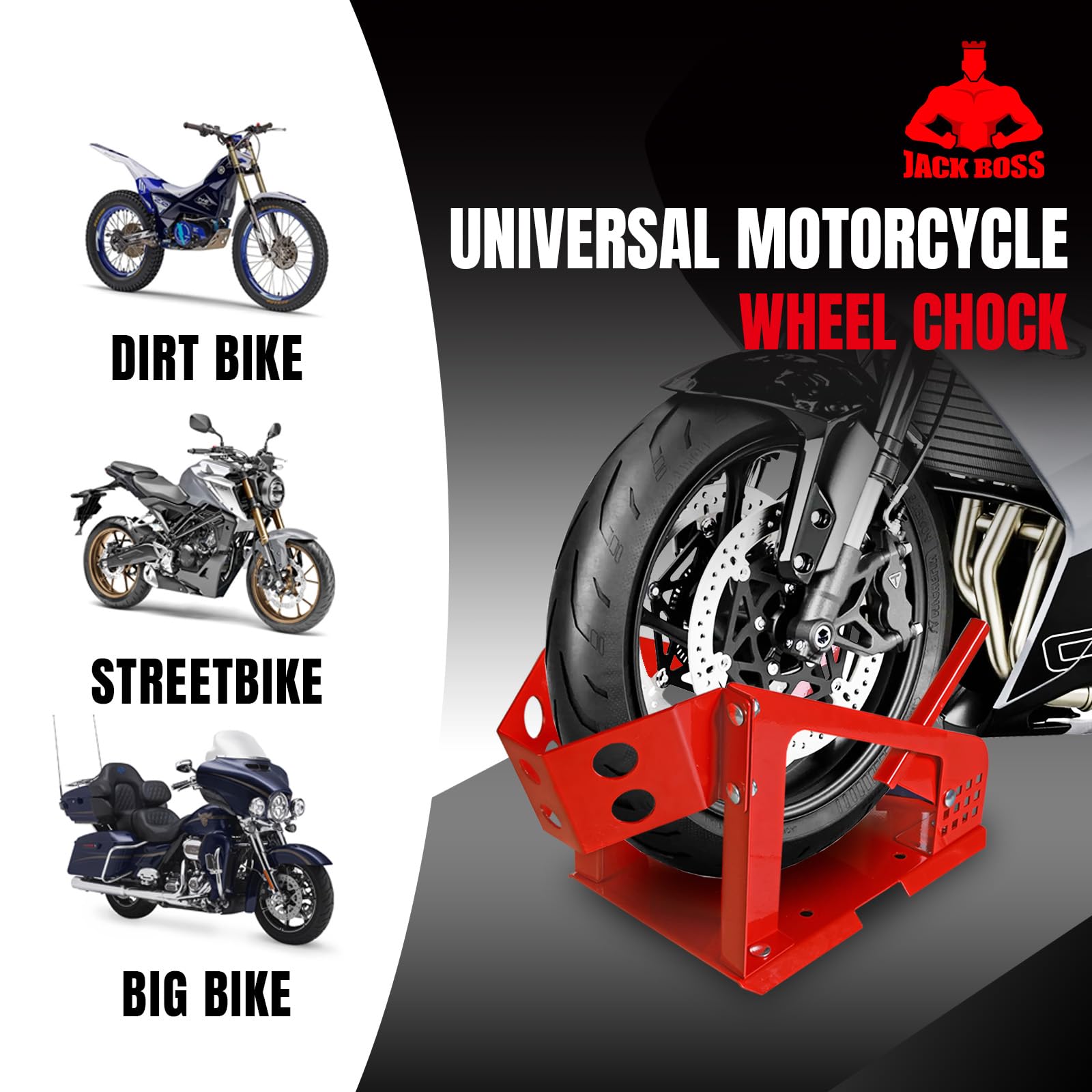 Amazon.com: Jack Boss Motorcycle Wheel Chock, Motorcycle Stand Up