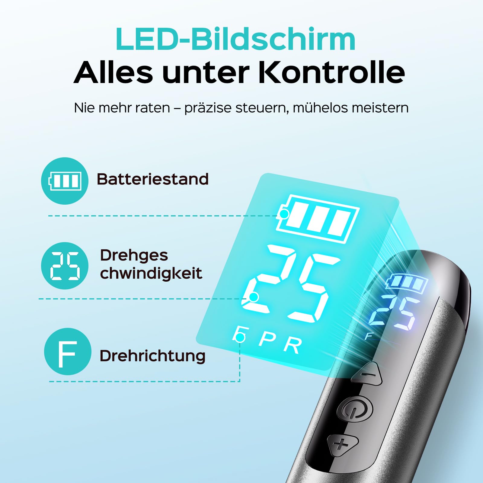 COSLUS C51 Kabellos Tragbar Elektrischer Nagelfräser: Elektrische Nagelfeile für Gelnägel 35000 u/min Nail Drill mit LED-Display & 25 Geschwindigkeiten für Nägel & Acrylnägel portabel für Reisen, Grau