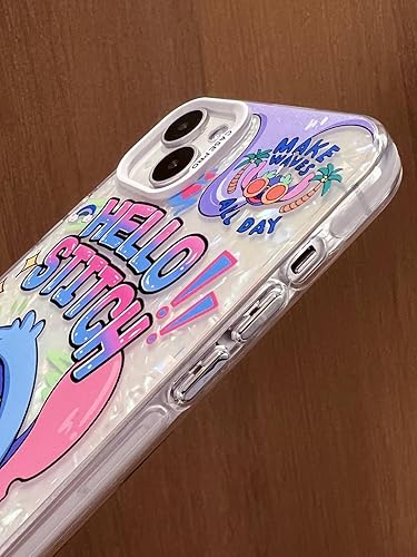 Miniatura 5 de Funda para iPhone 15, bonita funda de teléfono con diseño de concha de nacarado y lustre, a prueba de golpes, funda protectora rígida para mujeres y