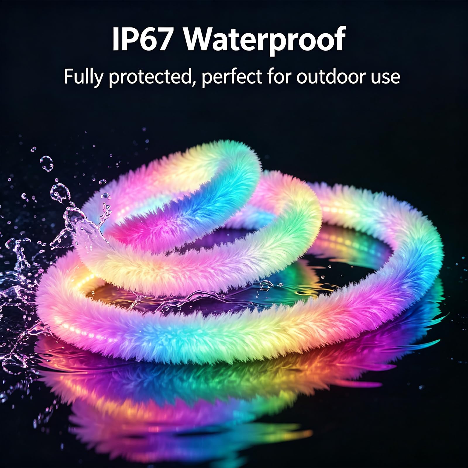 Neon LED Strip Plüsch 5M, 5V USB LED Streifen mit Fernbedienung