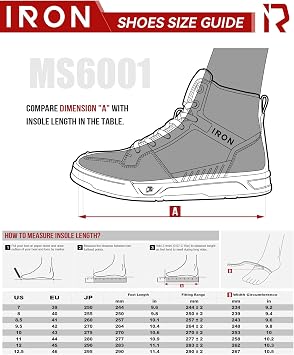 IRON JIA'S Motorcycle Shoes for Men, Anti-Slip Breathable Casual Motorcycle Riding Boots with Ankle Support, Shift Pad 10