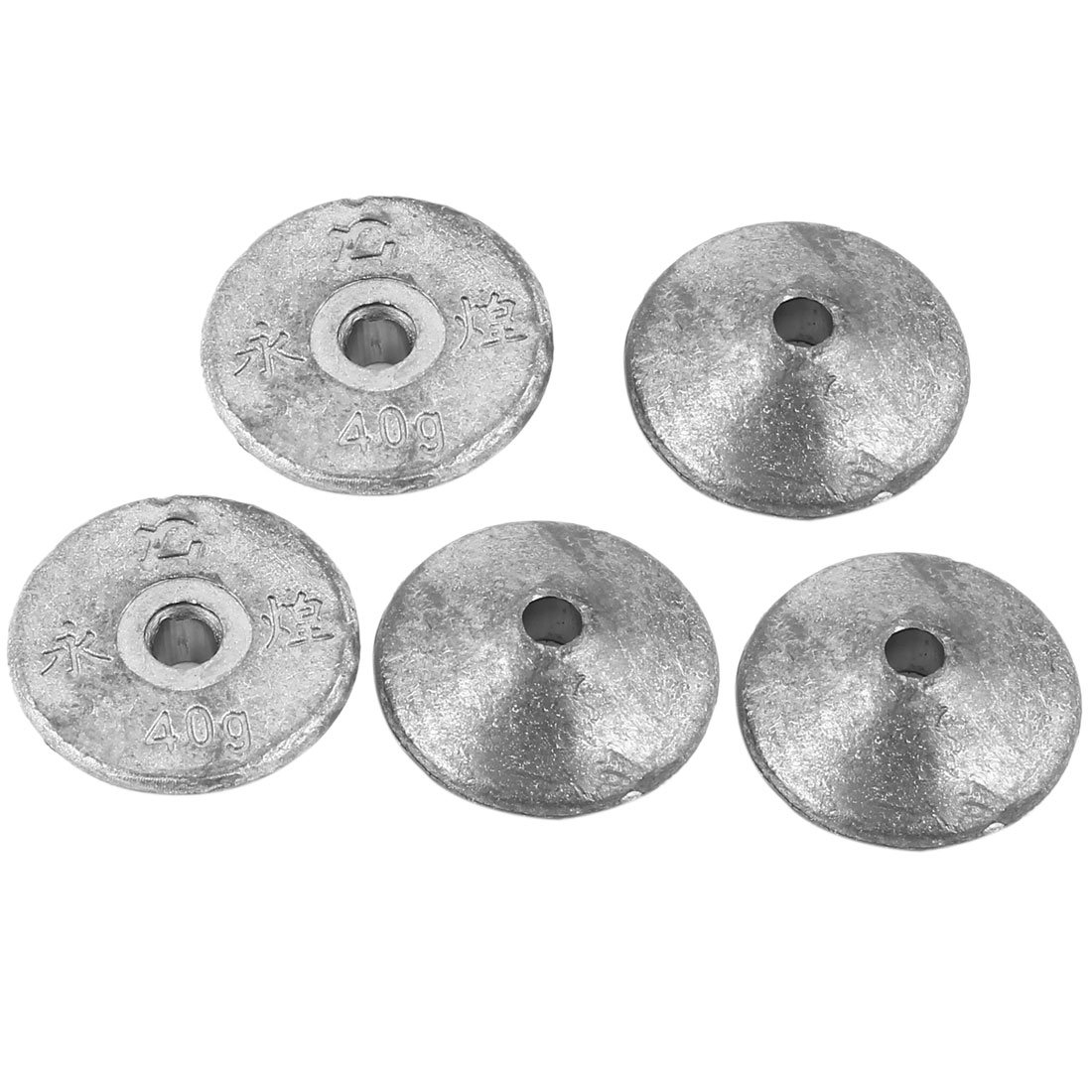 Disc Swivel Sinker 40g Per Piece 30mm Dia Fishing Lead Weight 5Pcs