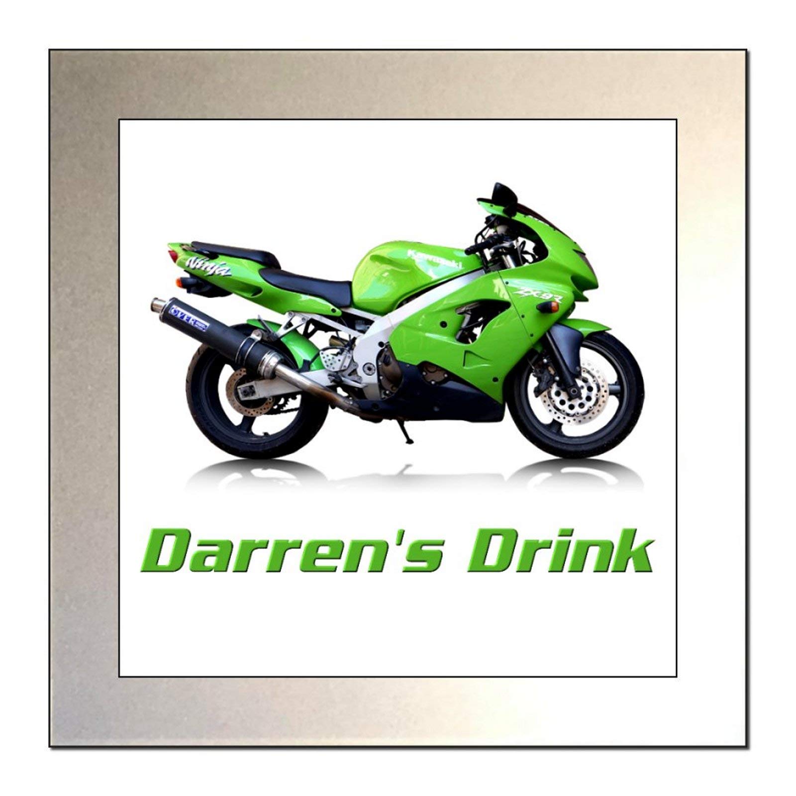 Personalised Classic Motorcycle Glass Drinks Coaster for KAWASAKI NINJA Enthusiasts